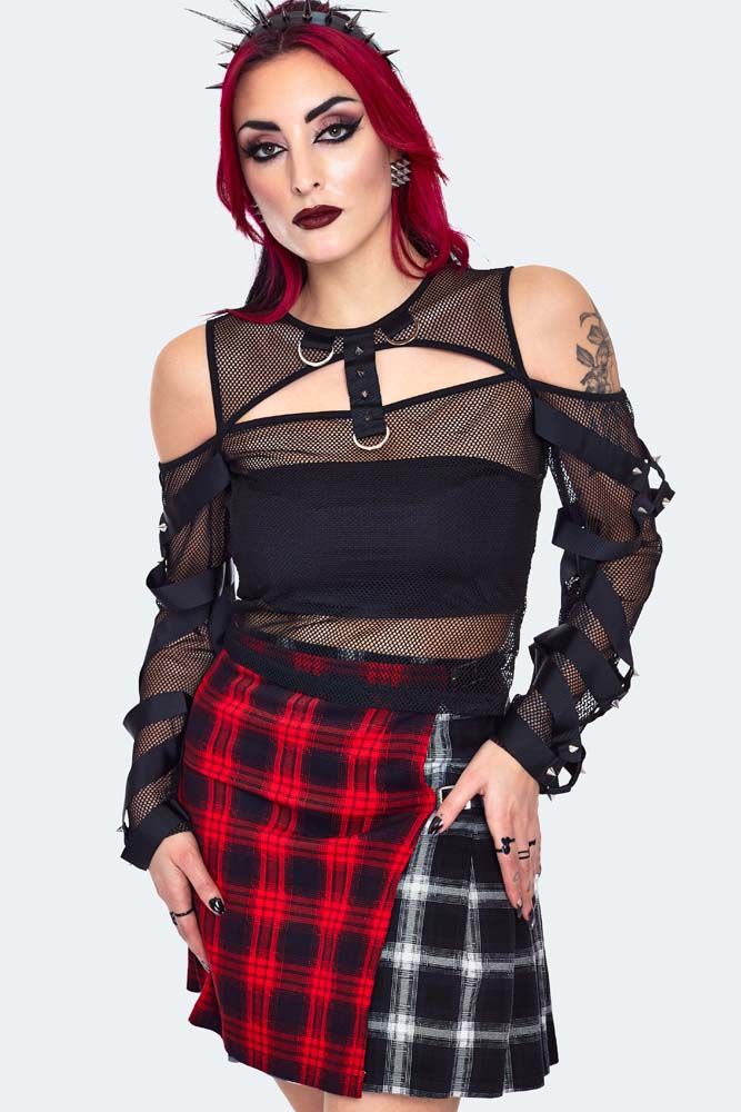 Cold Shoulder Mesh Top | Alternative Clothing Store | Gothic, Punk ...