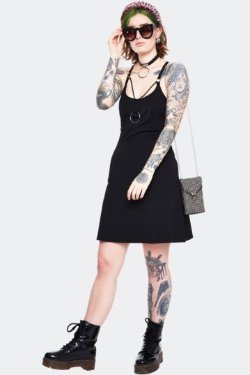 Knit Dress With O-ring Detail