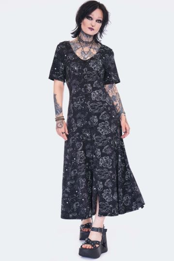 Zodiac Constellation Midi Dress