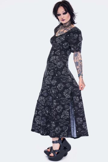 Zodiac Constellation Midi Dress Plus Size