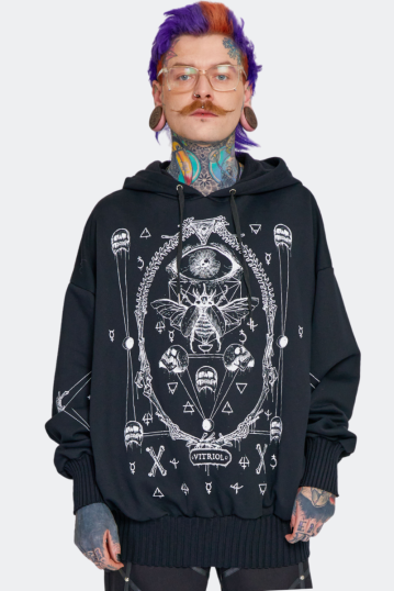 Vitriol Print Oversized Hoodie