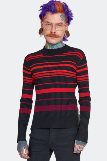 High Neck Striped Jumper