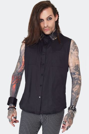 Pins Sleeveless Shirt