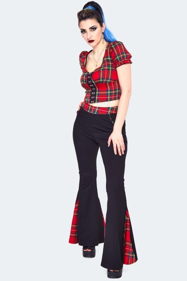 Flared Trousers, Trousers, CLOTHING, Woman