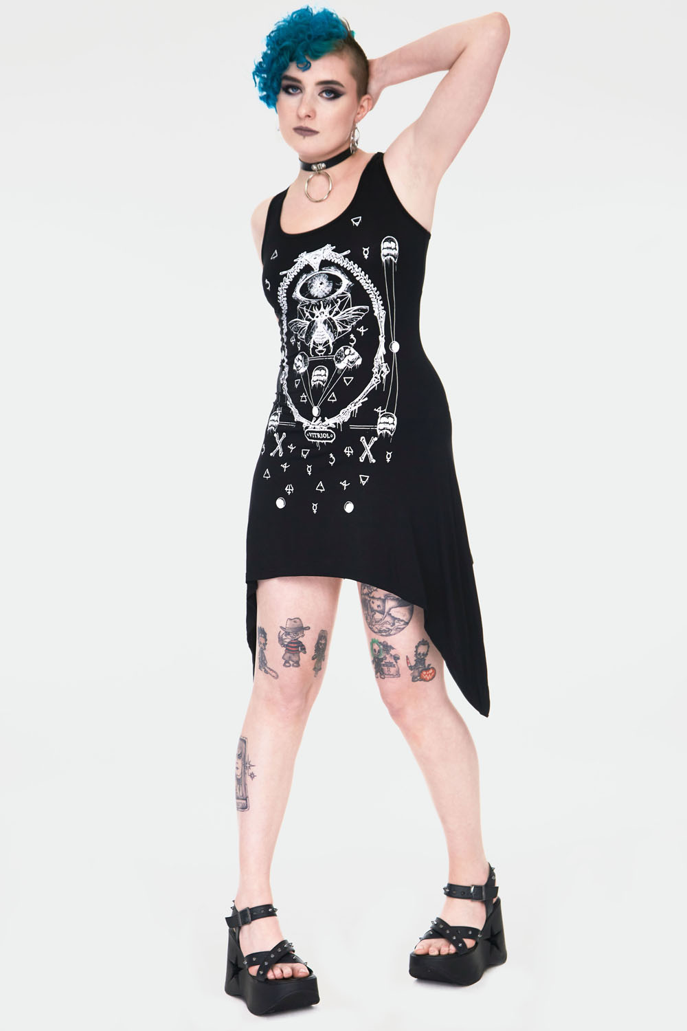 Moth witchy dress with back ties, Alternative Clothing Store